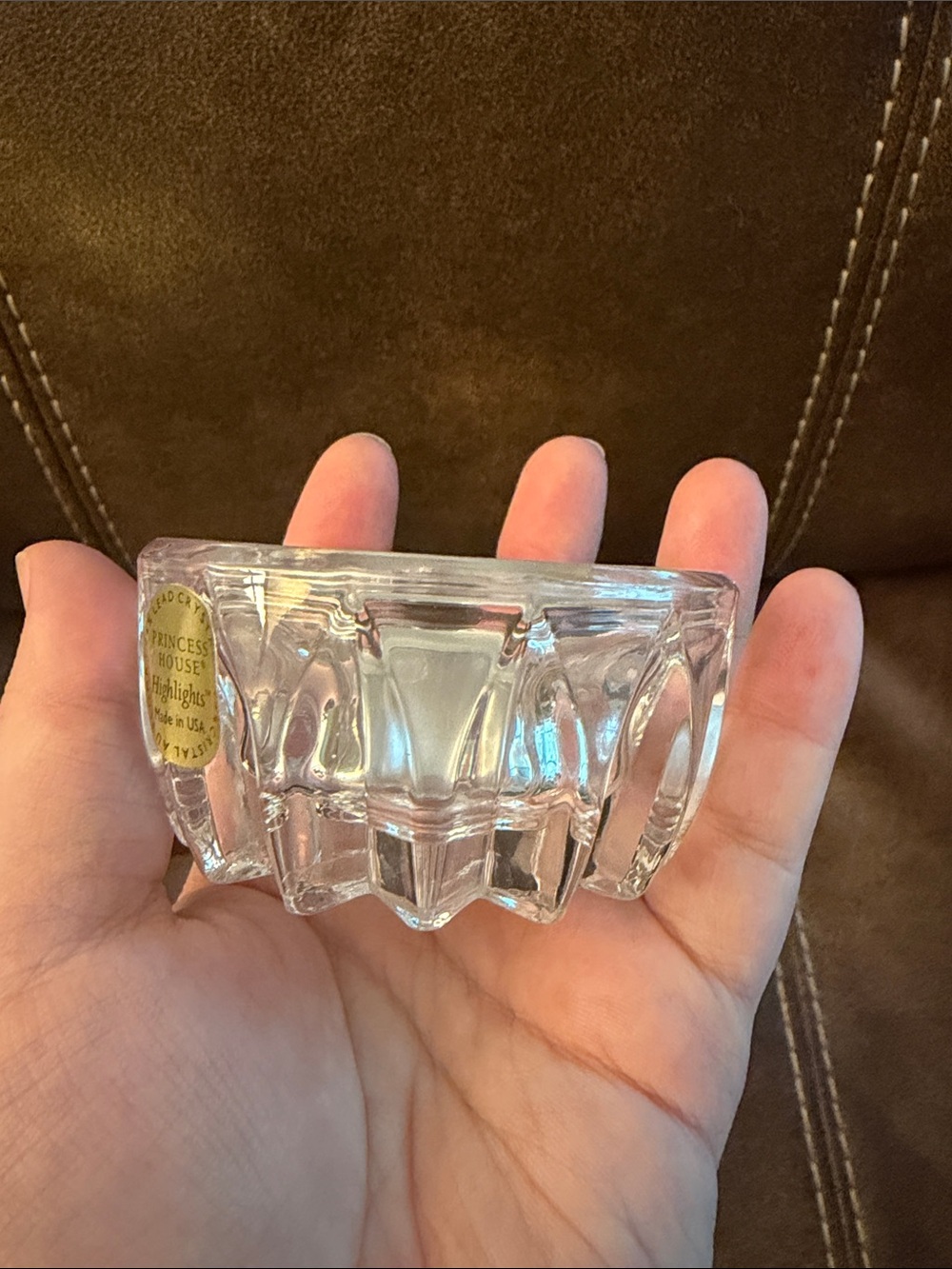 • PRINCESS HOUSE• Lead Crystal Tealight Candle Holders (3 of them) - Picture 3 of 16